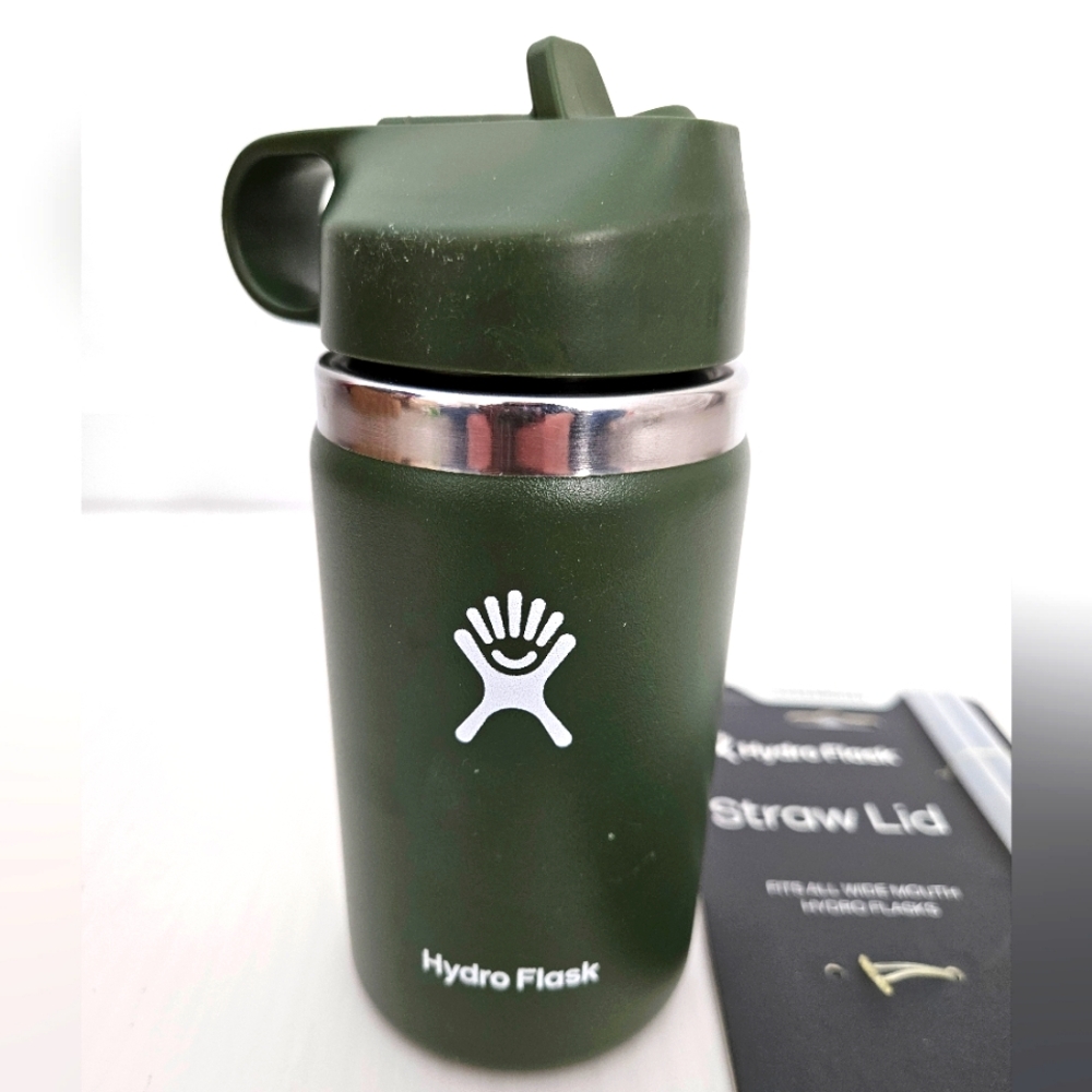 Hydro Flask 12 oz Stainless Steel Insulated Water Bottle with Straw Cap
